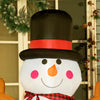 HOMCOM 8ft Christmas Inflatable Snowman with North Pole Sign, Outdoor Blow-Up Yard Decoration with LED Lights Display