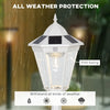 Outsunny 22" Outdoor Solar Lamp Post Light, All Weather Protection, for Backyard, White