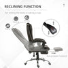 HOMCOM High Back Ergonomic Executive Office Chair, PU Leather Computer Chair with Retractable Footrest, Lumbar Support, Padded Headrest and Armrest, Dark Brown