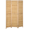 HOMCOM Hand Woven Room Divider, 3 Panel Bamboo Folding Privacy Screen for Home Office, 47.25"x67"x0.75", Natural