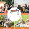 Outsunny 28" Charcoal Barbecue Grill Stainless Steel Small Portable Folding BBQ Camping Grill for Shish Kabob