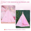 Qaba Kids 67" Teepee Play Tent Portable Toy with Mat Pillow + observation window Carry Case Indoor Outdoor