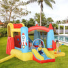 Outsunny Inflatable Bounce House for Kids 2-in-1 Jumping Castle with Trampoline, Pool, Carry Bag & Air Blower