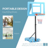 Soozier Poolside Basketball Hoop with Wheels, Portable Pool Basketball System with 3FT-4FT Adjustable Height, 32'' x 23" PVC Backboard, for Both Kids and Adults
