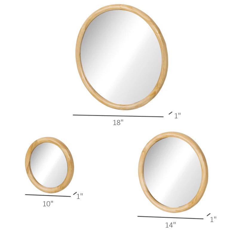 Set of 3 Round Mirrors