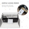 PawHut Small Animal Playpen/Small Animal Cage with More Access to Pet & Love Animal, Guinea Pig Cage, Hedgehog Cage with Water Bottle, Water Bowl, Small Animal House & Habitat, Accessories, 47" L