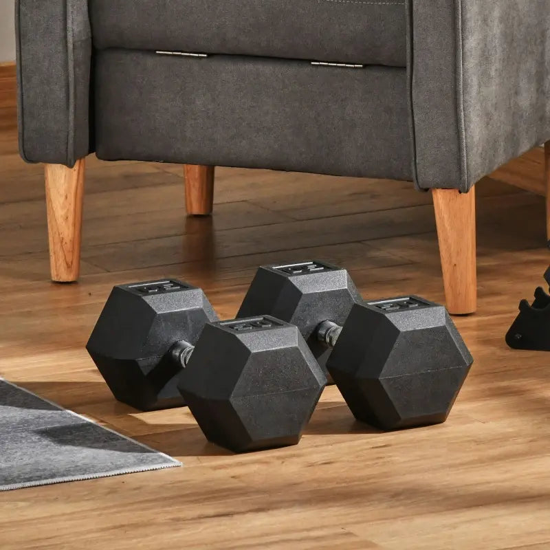 Soozier 40 lb Dumbbell Weight Set with Non-Slip Grip Handles for Upper and Lower Body Workouts