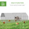 PawHut Metal Chicken Coop Run with Cover, Walk-In Outdoor Pen, Fence Cage Hen House for Yard, 18.7' x 9.2' x 6.4'-1