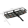 ShopEZ USA Cargo Carrier Hitch Mount with Luggage Storage and 6 Visibility Reflectors