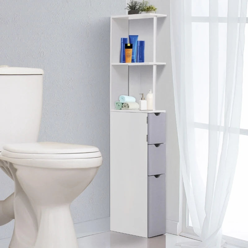 Bathroom Storage Cabinet Floor Organizer Side Toilet Cabinet