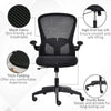 Vinsetto High Back Executive Mesh Office Chair with Folding Backrest, Flip-up Armrest, Ergonomic Design & Easy Adjustable Height - Black