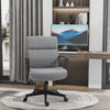 Vinsetto Leisure Task Office Chair Swivel with Double Thick Padded Backrest, Adjustable Height, Soft Cushioned Seat and 5 Wheels - Grey