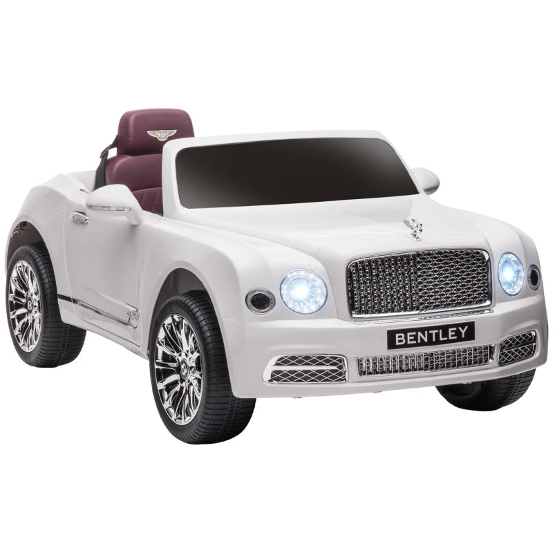 ShopEZ USA 12V Bentley Mulsanne Licensed Electric Ride On Car with Parent Control, Battery Powered Car with LED Lights, MP3, Horn, Music, 2 Motors, for 37-72 Months, Blue
