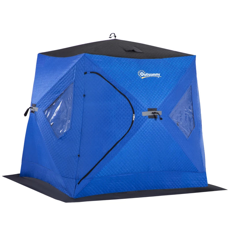 Outsunny 2 Person Insulated Ice Fishing Shelter Pop-Up Portable Ice Fi –  ShopEZ USA