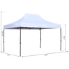Outsunny 9.7' x 14.5' Folding Gazebo Steel Canopy Party Tent With Pulling Bag - White