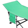 Outsunny Folding Camping Cots for Adults with Carry Bag, Side Pocket, Outdoor Portable Sleeping Bed for Travel Camp Vacation, 330 lbs. Capacity, Green