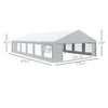Outsunny 32' x 16' Large Outdoor Carport Canopy Heavy Duty Party/Wedding Tent with Removable Sidewalls - White