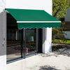 Outsunny 8' x 7' Manual Retractable Sun Shade Patio Awning - Orange, Black and Grey