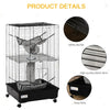 PawHut 6-tier Platform Rolling Small Animal Rabbit Cage for Hamsters, Chinchillas & Gerbils with a Large Living Space