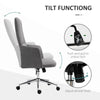 Vinsetto Microfiber Office Chair, High Back Computer Chair with 6 Point Massage, Heat, Adjustable Height and Retractable Footrest, Grey