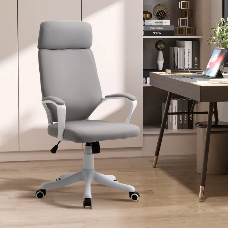 Vinsetto High Back Swivel Office Chair with Lumbar Back Support, Adjustable Height