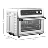 HOMCOM 7-in-1 Toaster Oven, 21 Qt 4-Slice Convection Oven with Warm, Broil, Toast, Bake Air Fryer Setting 60min Timer, Adjustable Thermostat, 3 Crust Shades, and 4 Accessories 1550W for Countertop