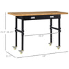 HOMCOM Workbench Tool Storage Work Bench Workshop Tools Table W/Drawer and Peg Board