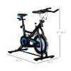 Soozier Stationary Indoor Cycling Exercise Bike, Adjustable Comfortable Seat w/ Cushion, Grip Handlebar, LCD, 22 lbs. Weight Limit, Flywheel Cardio Workout Cycle Training for Home Office or Gym