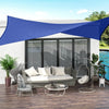 Outsunny Sun Sail Shade Canopy Adjustable Installation Pole/Pipe Kit