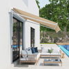 Outsunny 10' x 8' Manual Retractable Sun Shade Patio Awning - Coffee Brown