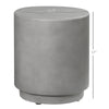 HOMCOM Lightweight Accent Table with Concrete Finish, Round Side Table with 4 Adjustable Feet for Indoor, Outdoor, Charcoal Grey