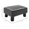 HOMCOM Modern Faux Leather Ottoman Footrest Stool Foot Rest Small Chair Seat Sofa Couch-1