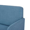 HOMCOM 48" Loveseat Sofa, Modern Love Seats Furniture, Upholstered Small Couch for Small Spaces, Blue