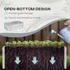 Outsunny Galvanized Raised Garden Bed, Steel Outdoor Planters with Reinforced Rods, 71'' x 36'' x 23'', Silver