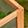 Outsunny Wooden Cold Frame Greenhouse Small Mini Planter Box, 30" L x 24" W x 44" H, Natural