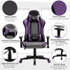 Vinsetto Racing Gaming Office Chair Swivel Recliner w/ Headrest Lumbar Support, Purple