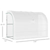 Outsunny 7' x 3' x 7' Outdoor Walk-In Greenhouse, Plant Nursery with Roll-up Windows, PE Cover, and 3 Wire Shelves, White