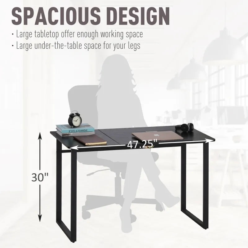 HOMCOM Writing Office Desk Workstation with Small Adjustable Angle Tabletop for Drawing