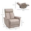 HOMCOM Modern Electronic Power Recliner with 360 Swivel Rotation, USB Charging Port and Footrest, Brown