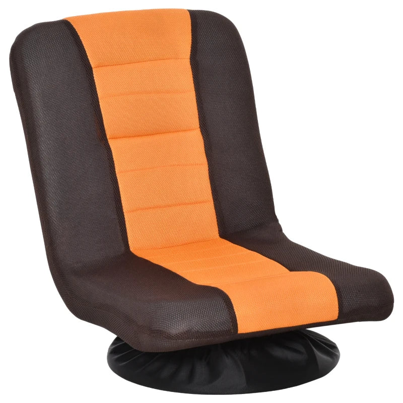 HOMCOM 360 Degree Swivel Video Gaming Chair, Folding Floor Sofa 5-Position Adjustable Lazy Chair, Beige