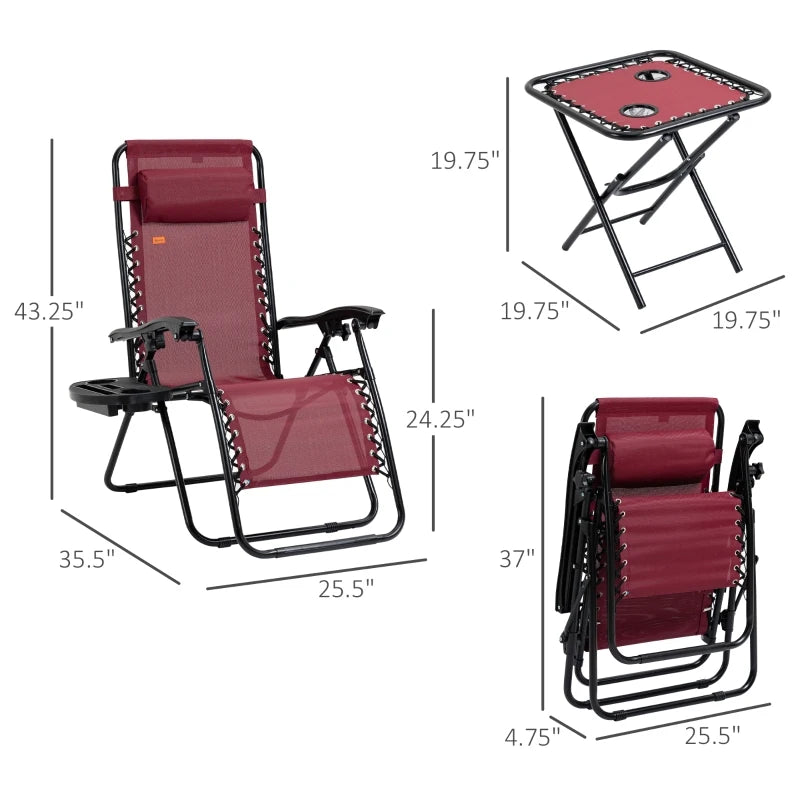 Zero gravity chairs set of 2 hot sale