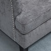 HOMCOM Modern Accent Chair Velvet Armchair, Dark Gray