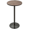 HOMCOM 41" H Rustic Industrial Bar Table Pub Table Elm Wood Top with Metal Base