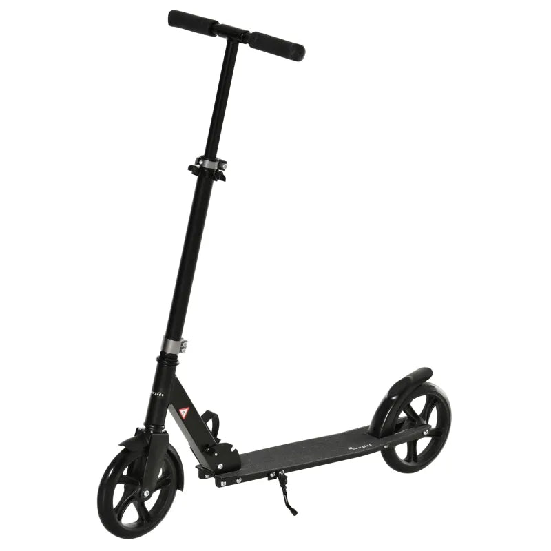 Soozier Foldable Kick Scooter w/ Adjustable Handlebars and Rear Wheel Brake for 14+