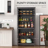 HOMCOM Accent Floor Storage Cabinet Kitchen Pantry with Adjustable Shelves and 2 Lower Doors, White