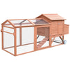 PawHut 114" Chicken Coop Wooden Large Chicken House Rabbit Hutch Customizable Poultry Hen Cage Backyard With Nesting Box, Runs, Ramp