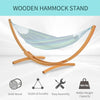 Outsunny 10.6' Wooden Hammock Stand Universal Garden Picnic Camp Accessories, 264lbs, Natural