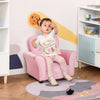 Qaba Kids Sofa, Toddler Armchair and Couch with Cat Ear Backrest and Wooden Legs Preschool, Bedroom, Kindergarten, Grey