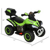 ShopEZ USA Kids Electric ATV Motorcycle 6V Battery Powered Electric for 18-36 Months Old with Light MP3 Storage Box - Green