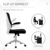 Vinsetto Mid-Back Mesh Home Office Chair Computer Task Ergonomic Desk Chair with Lumbar Back Support, Flip-Up Arm, and Adjustable Height, Grey